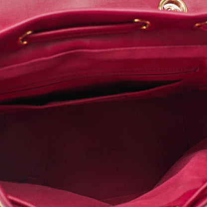CHANEL Shoulder Backpack Bag V Stitch Turn Lock Lambskin Pink Gold-Tone Hardware Pre-Owned - Vintage La Charme