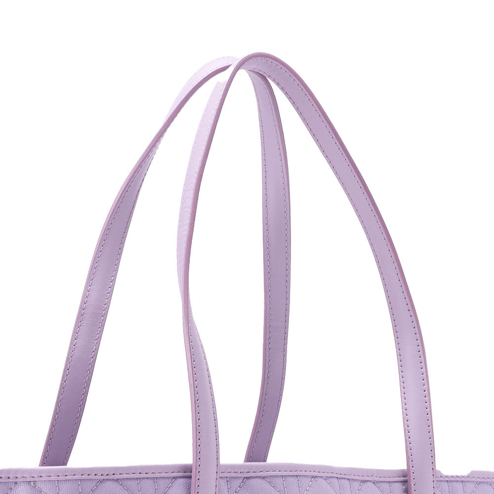 Dior Tote Bag, Lady Dior Panarea Cannage, Coated Canvas, Purple, Silver-Tone Hardware, Pre-Owned - Vintage La Charme