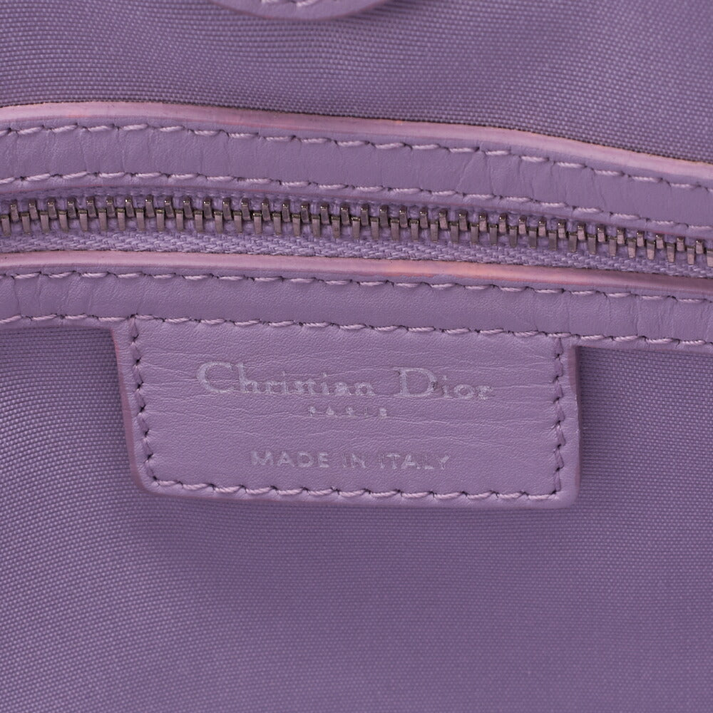Dior Tote Bag, Lady Dior Panarea Cannage, Coated Canvas, Purple, Silver-Tone Hardware, Pre-Owned - Vintage La Charme