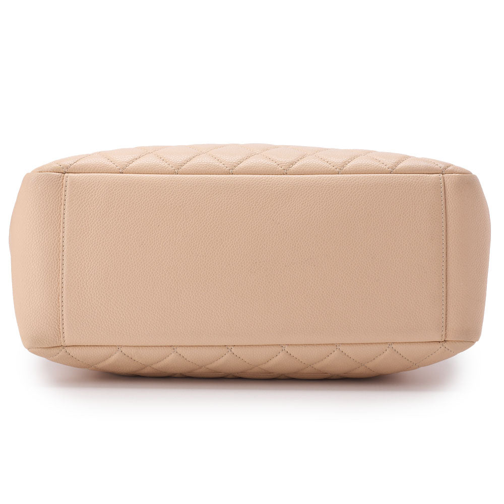 CHANEL Shoulder Bag Matelasse Caviar Skin Beige Silver-Tone Hardware Pre-Owned - Vintage La Charme
