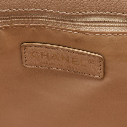 CHANEL Shoulder Bag Matelasse Caviar Skin Beige Silver-Tone Hardware Pre-Owned - Vintage La Charme