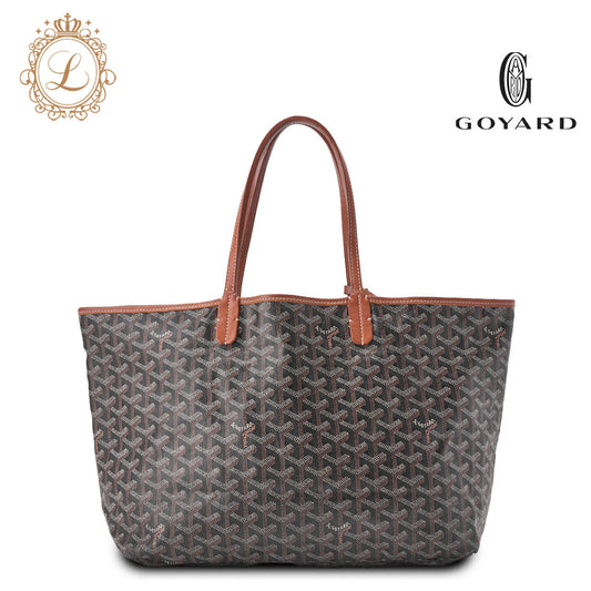 GOYARD Saint Louis PM Tote Bag, Coated Canvas, Black, Silver-Tone Hardware, Pre-Owned - Vintage La Charme
