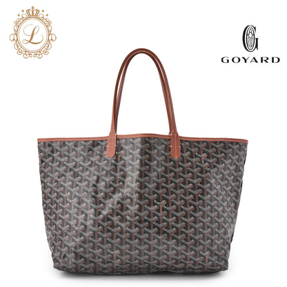 GOYARD Saint Louis PM Tote Bag, Coated Canvas, Black, Silver-Tone Hardware, Pre-Owned - Vintage La Charme