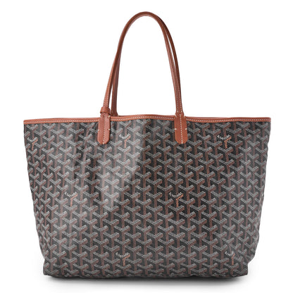GOYARD Saint Louis PM Tote Bag, Coated Canvas, Black, Silver-Tone Hardware, Pre-Owned - Vintage La Charme