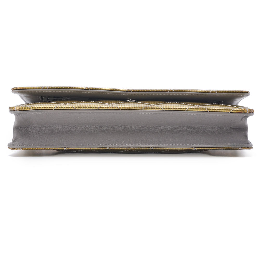 CHANEL Chain Wallet, Matelasse, Enamel Gold, Silver Hardware, Pre-Owned - Vintage La Charme