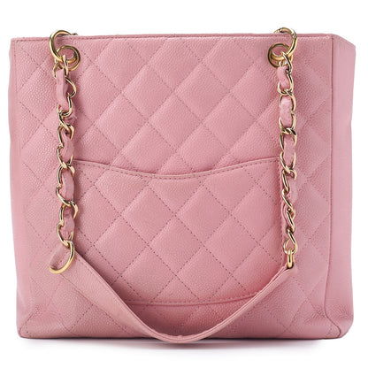 CHANEL Tote Bag Matelasse Caviar Skin Pink Gold-Tone Hardware Pre-Owned - Vintage La Charme