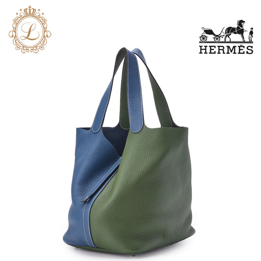 HERMES Tote Bag Picotan Rock GM Tryon Clemence Colvert Canopee Silver-Tone Hardware Pre-Owned - Vintage La Charme