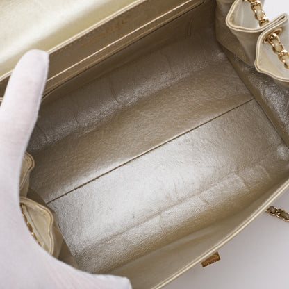 CHANEL Shoulder Bag, Chocolate Bar, 2.55 Lock, Lambskin, Gold, Gold-Tone Hardware, Pre-Owned - Vintage La Charme