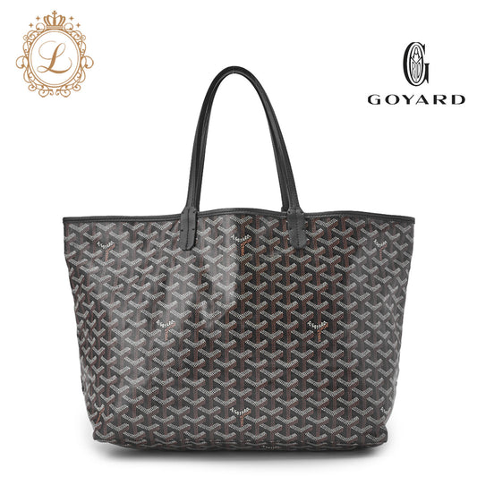 Goyard Saint Louis PM Tote Bag Coating Canvas Black Silver-Tone Hardware Pre-Owned - Vintage La Charme