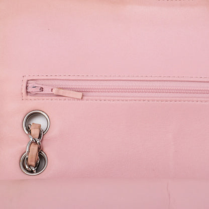 CHANEL Shoulder Bag, Matelasse Turn Lock, Jersey, Pink, Silver-Tone Hardware, Pre-Owned - Vintage La Charme