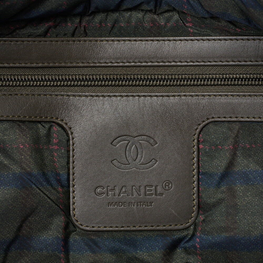 CHANEL Tote Bag Matelasse Nylon Glynn Color Silver-Tone Hardware Pre-Owned - Vintage La Charme