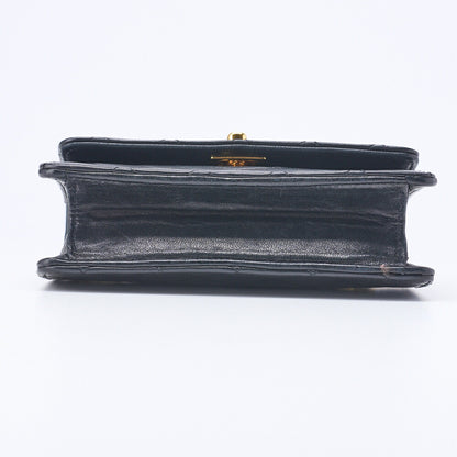 CHANEL Chain Shoulder Bag Mini Matelasse Lambskin Black Gold-Tone Hardware Pre-Owned - Vintage La Charme