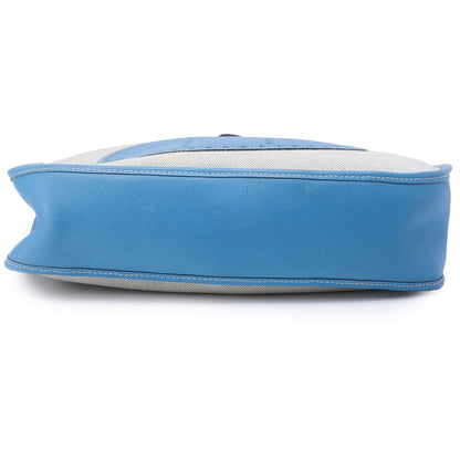 HERMES Shoulder Bag, Evelyn GM 1 Ann, Toile, Ash Blue Jean, Gold-Tone Hardware, Pre-Owned - Vintage La Charme