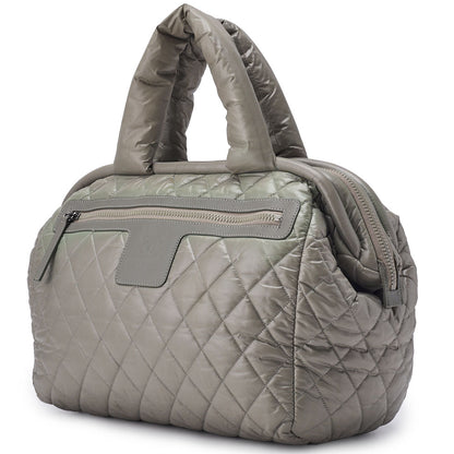 CHANEL Shoulder Tote Bag Coco Cocoon Nylon Khaki Silver-Tone Hardware Pre-Owned - Vintage La Charme