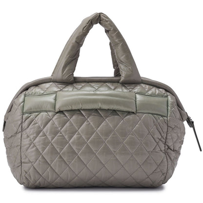 CHANEL Shoulder Tote Bag Coco Cocoon Nylon Khaki Silver-Tone Hardware Pre-Owned - Vintage La Charme