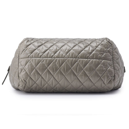 CHANEL Shoulder Tote Bag Coco Cocoon Nylon Khaki Silver-Tone Hardware Pre-Owned - Vintage La Charme