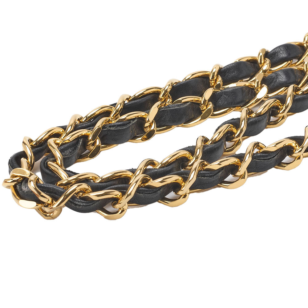 CHANEL Shoulder Bag, Matelasse Vertical Straight Flap, Lambskin, Black, Gold-Tone Hardware, Pre-Owned - Vintage La Charme