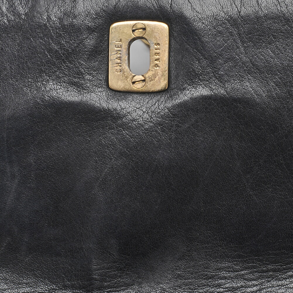 CHANEL Shoulder Bag, Matelasse Vertical Straight Flap, Lambskin, Black, Gold-Tone Hardware, Pre-Owned - Vintage La Charme