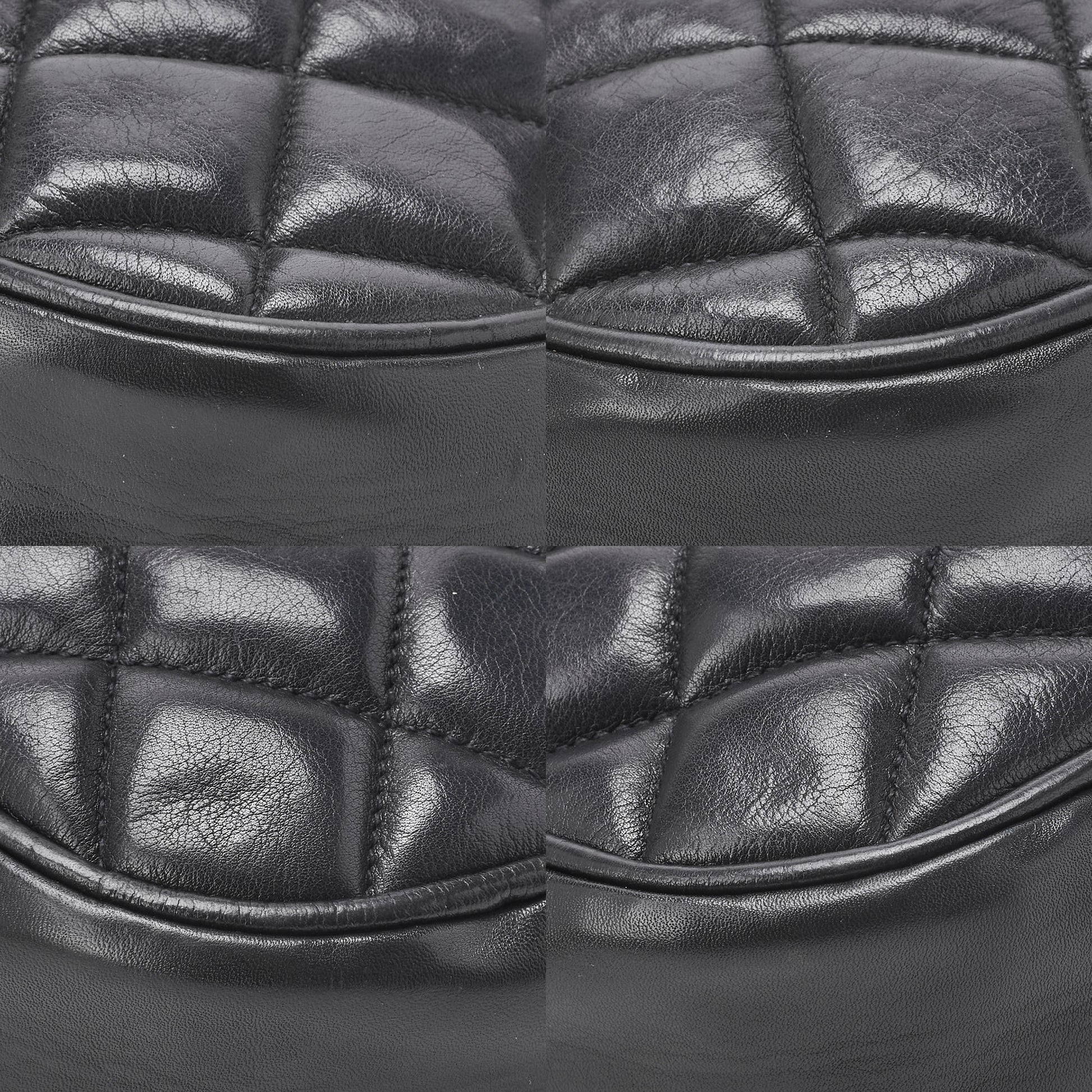CHANEL Shoulder Bag, Matelasse Vertical Straight Flap, Lambskin, Black, Gold-Tone Hardware, Pre-Owned - Vintage La Charme