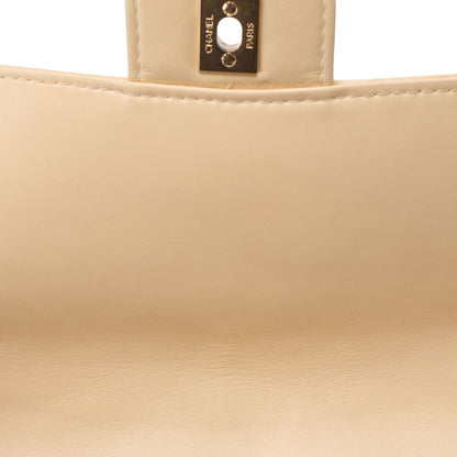 CHANEL Handbag Wild Stitch Matelasse Calf Leather Beige Gold-Tone Hardware Pre-Owned - Vintage La Charme