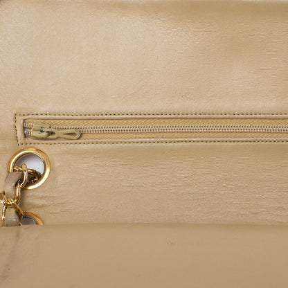 CHANEL Shoulder Bag Matelasse Double Flap Lambskin Beige Gold-Tone Hardware Pre-Owned - Vintage La Charme