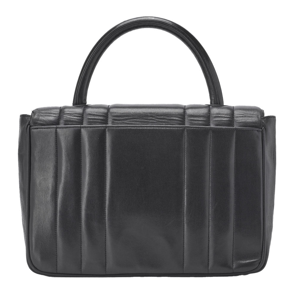 CHANEL Shoulder Bag, Mademoiselle Turn Lock, Lambskin, Black, Gold-Tone Hardware, Pre-Owned - Vintage La Charme