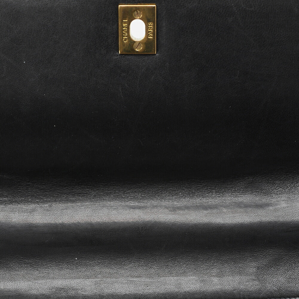 CHANEL Shoulder Bag, Mademoiselle Turn Lock, Lambskin, Black, Gold-Tone Hardware, Pre-Owned - Vintage La Charme