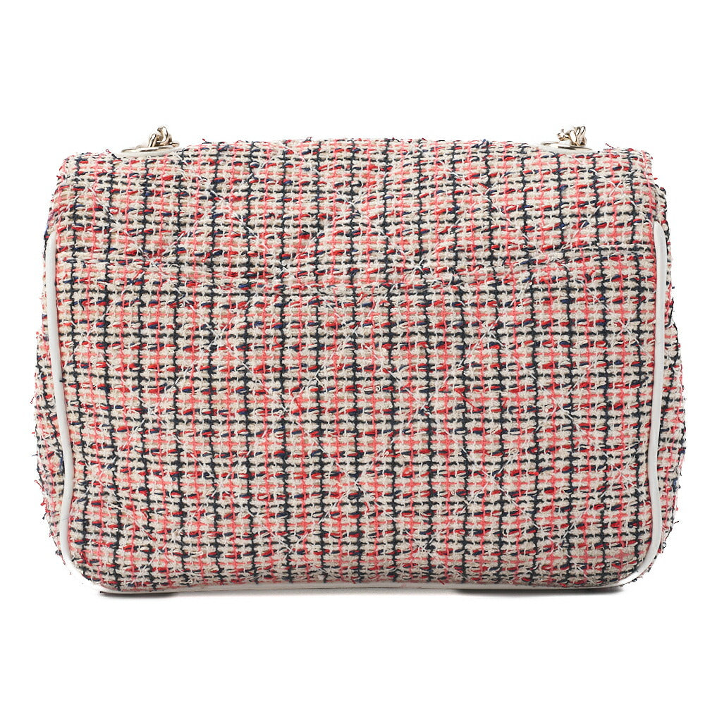 CHANEL Shoulder Bag, Matelasse Coco Mark, Chain Shoulder, Tweed, Gold, Gold-Tone Hardware, Pre-Owned - Vintage La Charme