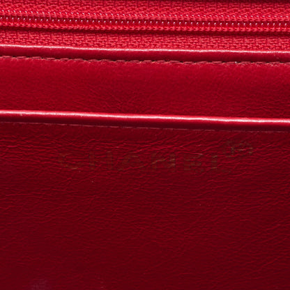 CHANEL Chain Shoulder Bag Matelasse Caviar Skin Red Gold-Tone Hardware Pre-Owned - Vintage La Charme