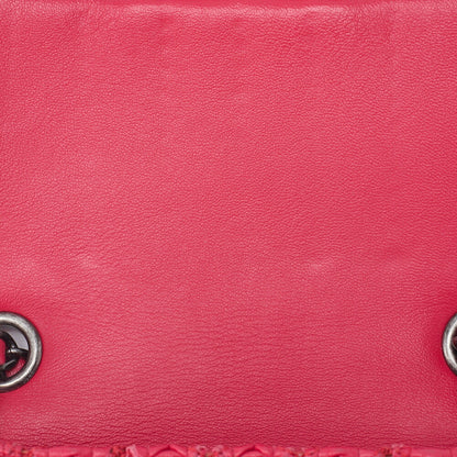CHANEL Mini Matelasse Turn Lock Chain Shoulder Bag Lambskin Red Silver-Tone Hardware Pre-Owned - Vintage La Charme