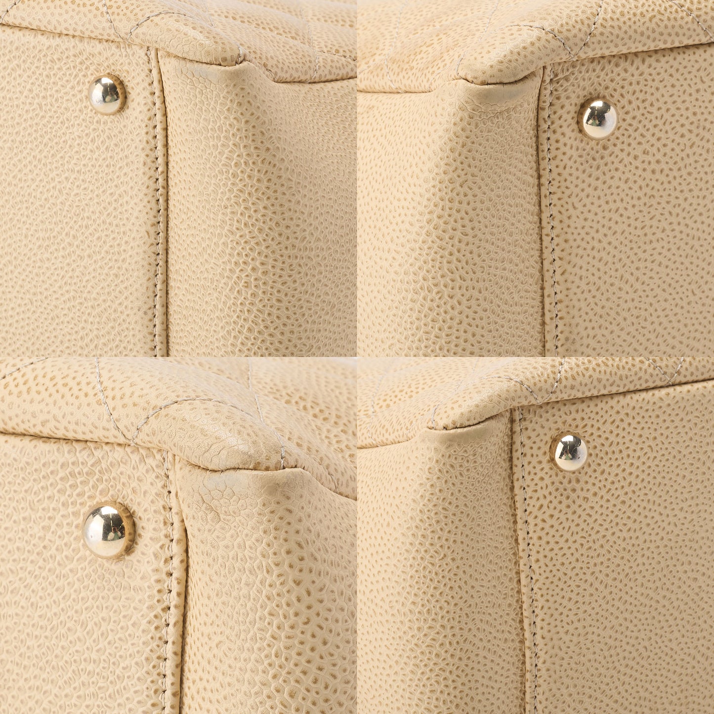 CHANEL Handbag Matelasse Caviar Skin Beige Gold-Tone Hardware Pre-Owned - Vintage La Charme