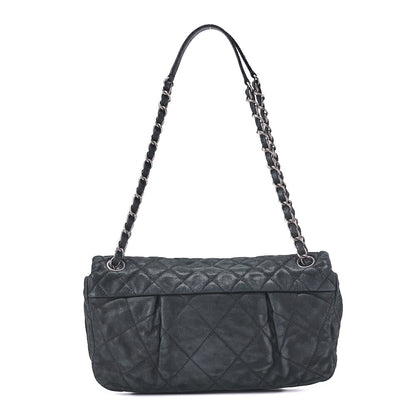 CHANEL Shoulder Tote Bag Matelasse Sparkle Leather Black Silver-Tone Hardware Pre-Owned - Vintage La Charme