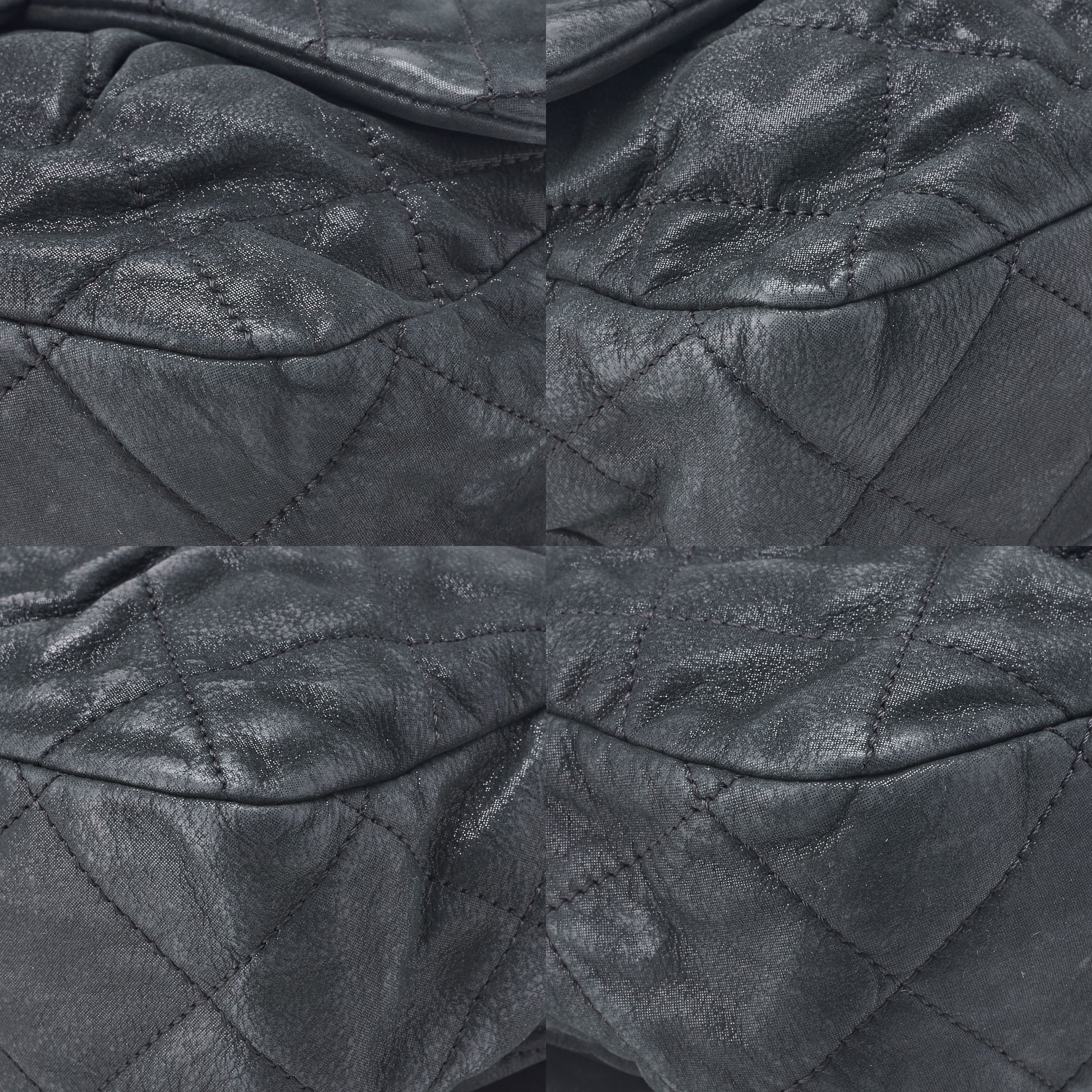 CHANEL Shoulder Tote Bag Matelasse Sparkle Leather Black Silver-Tone Hardware Pre-Owned - Vintage La Charme