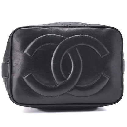 CHANEL Shoulder Bag Coco Drawstring Type Lambskin Black Gold-Tone Hardware Pre-Owned - Vintage La Charme