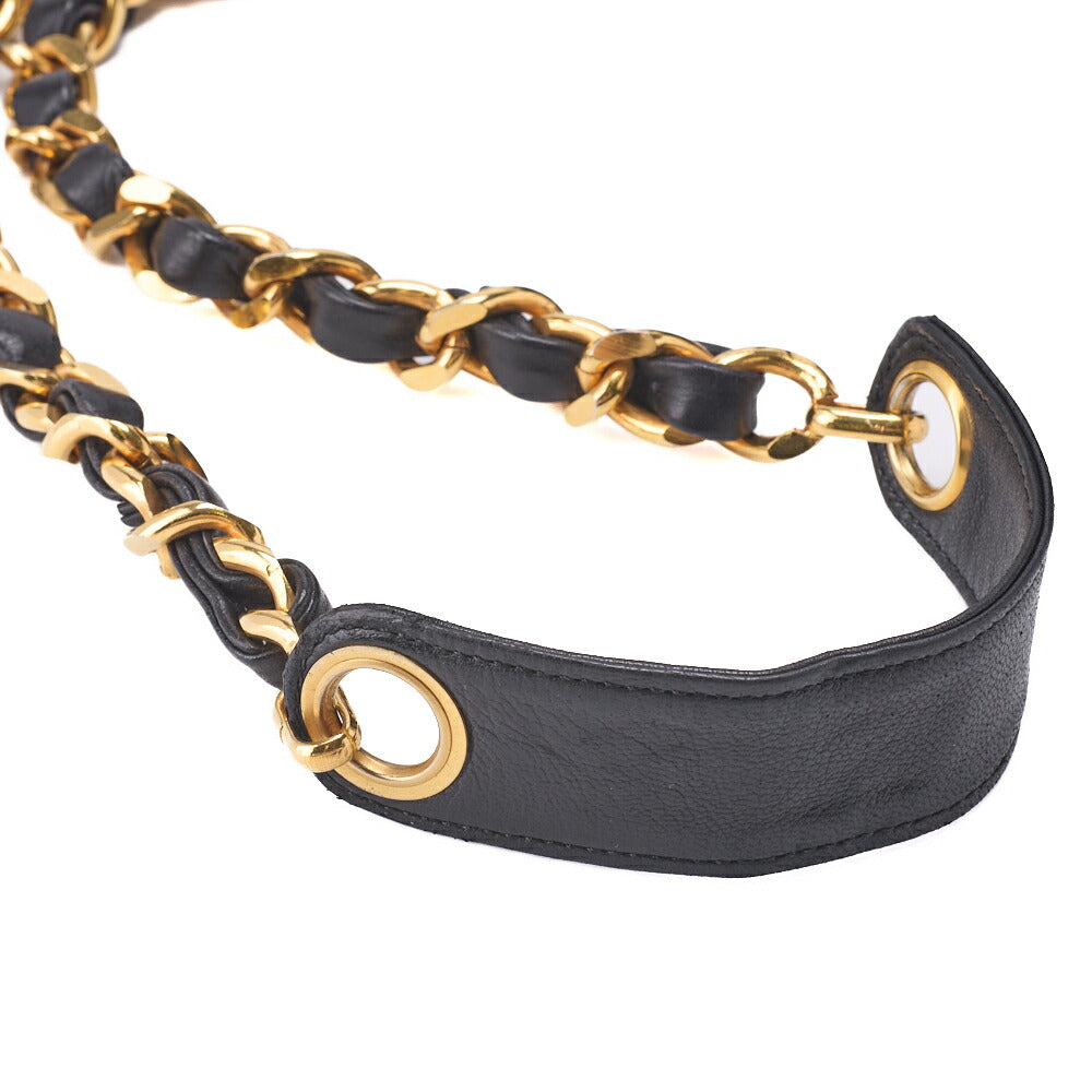 CHANEL Shoulder Bag Coco Drawstring Type Lambskin Black Gold-Tone Hardware Pre-Owned - Vintage La Charme