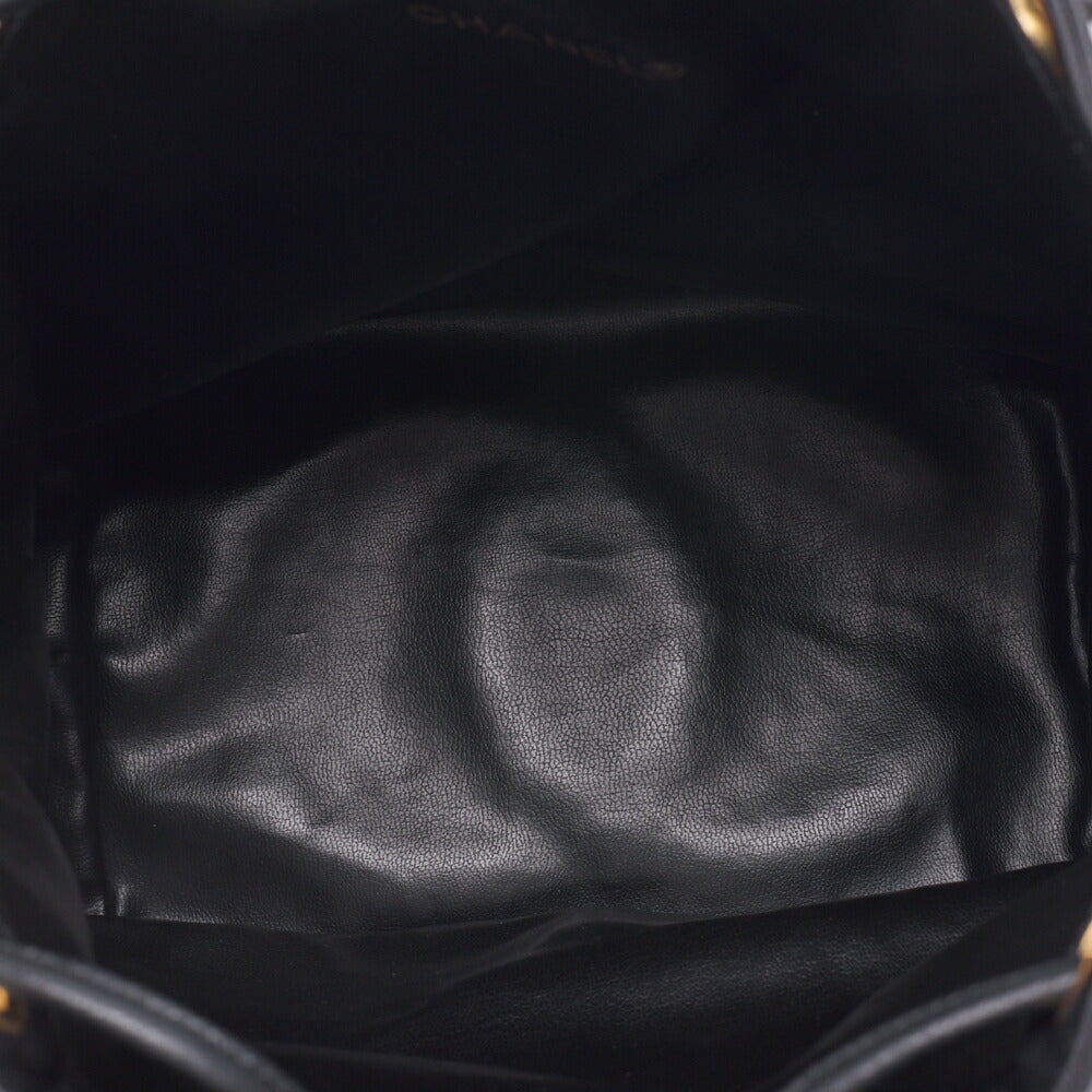 CHANEL Shoulder Bag Coco Drawstring Type Lambskin Black Gold-Tone Hardware Pre-Owned - Vintage La Charme