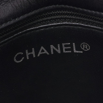 CHANEL Shoulder Bag Matelasse Vertical Straight Flap Chain Shoulder Lambskin Black Gold-Tone Hardware Pre-Owned - Vintage La Charme