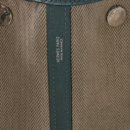 HERMES Garden Party PM Tote Bag Negonda Blue Sun Seal Leather Silver-Tone Hardware Pre-Owned - Vintage La Charme
