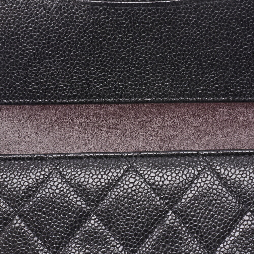 CHANEL Tri-Fold Wallet, Matelasse, Caviar Skin, Black, Gold-Tone Hardware, Pre-Owned - Vintage La Charme