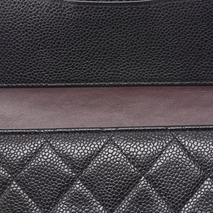 CHANEL Tri-Fold Wallet, Matelasse, Caviar Skin, Black, Gold-Tone Hardware, Pre-Owned - Vintage La Charme