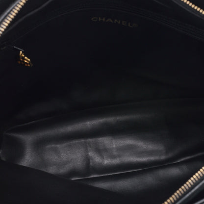 CHANEL Shoulder Bag, V Stitch Ball Charm, Chain Shoulder, Lambskin, Black, Gold-Tone Hardware, Pre-Owned - Vintage La Charme