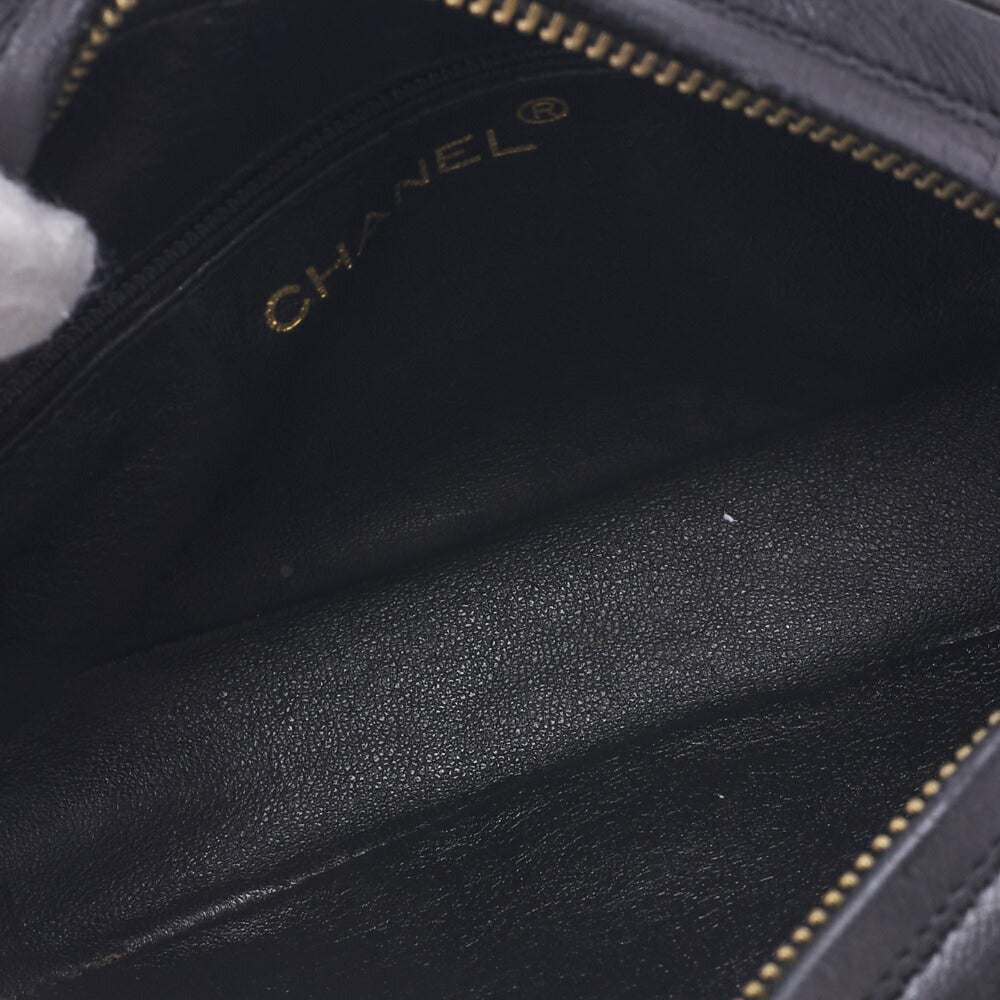 CHANEL Shoulder Bag, Coco Mark With Fringe, Lambskin, Black, Gold-Tone Hardware, Pre-Owned - Vintage La Charme