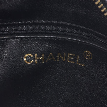 CHANEL Shoulder Bag, Coco Mark With Fringe, Lambskin, Black, Gold-Tone Hardware, Pre-Owned - Vintage La Charme
