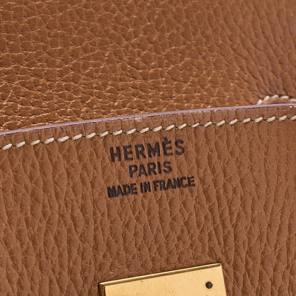 HERMES Birkin 35 Handbag, Ardennes Leather, Natural Sable, Gold-Tone Hardware, Pre-Owned - Vintage La Charme