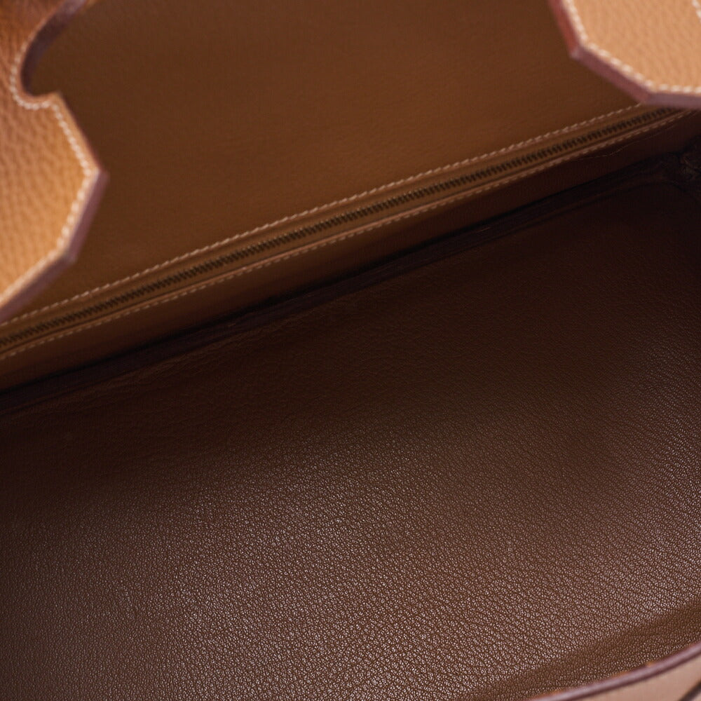 HERMES Birkin 35 Handbag, Ardennes Leather, Natural Sable, Gold-Tone Hardware, Pre-Owned - Vintage La Charme