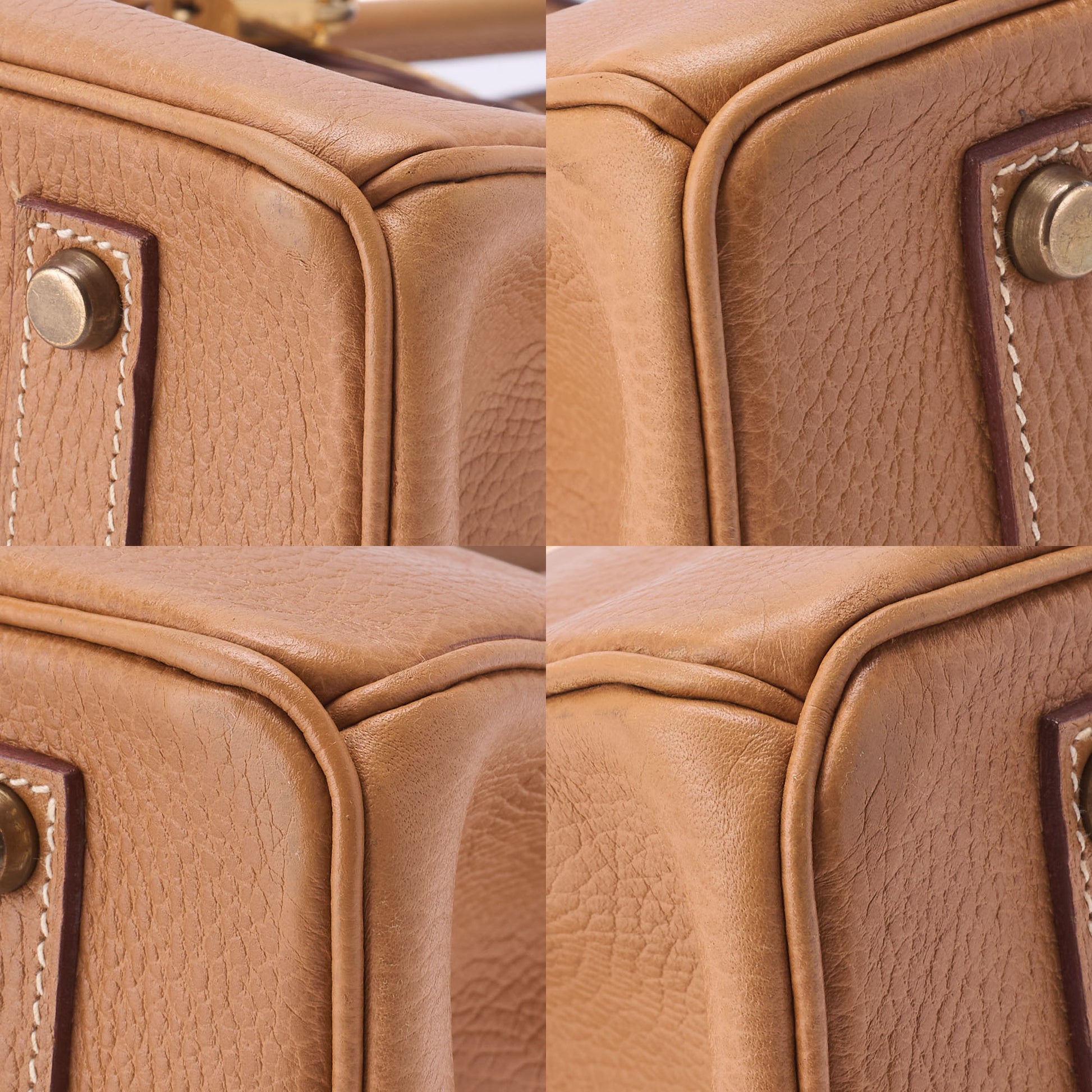 HERMES Birkin 35 Handbag, Ardennes Leather, Natural Sable, Gold-Tone Hardware, Pre-Owned - Vintage La Charme