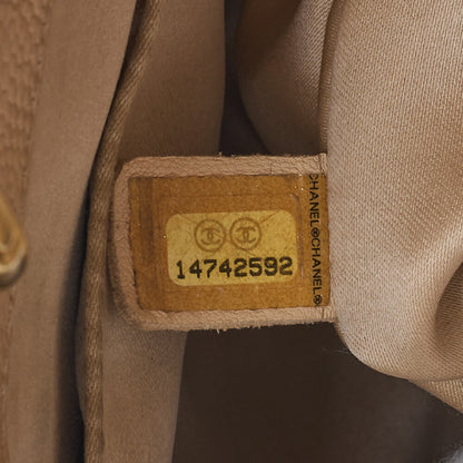 CHANEL Shoulder Tote Bag Matelasse Caviar Skin Beige Silver-Tone Hardware Pre-Owned - Vintage La Charme