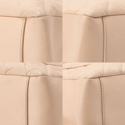 CHANEL Shoulder Tote Bag Matelasse Caviar Skin Beige Silver-Tone Hardware Pre-Owned - Vintage La Charme