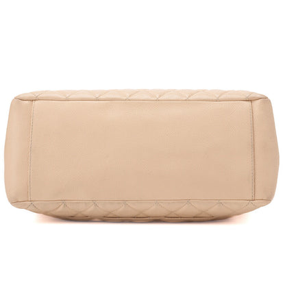 CHANEL Shoulder Tote Bag Matelasse Caviar Skin Beige Silver-Tone Hardware Pre-Owned - Vintage La Charme