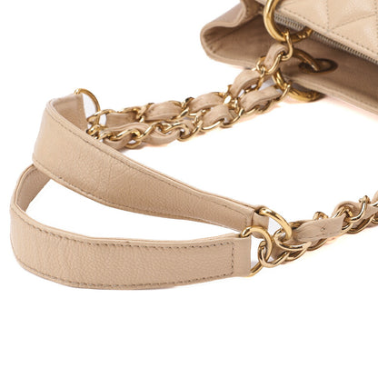 CHANEL Shoulder Tote Bag Matelasse Caviar Skin Beige Silver-Tone Hardware Pre-Owned - Vintage La Charme